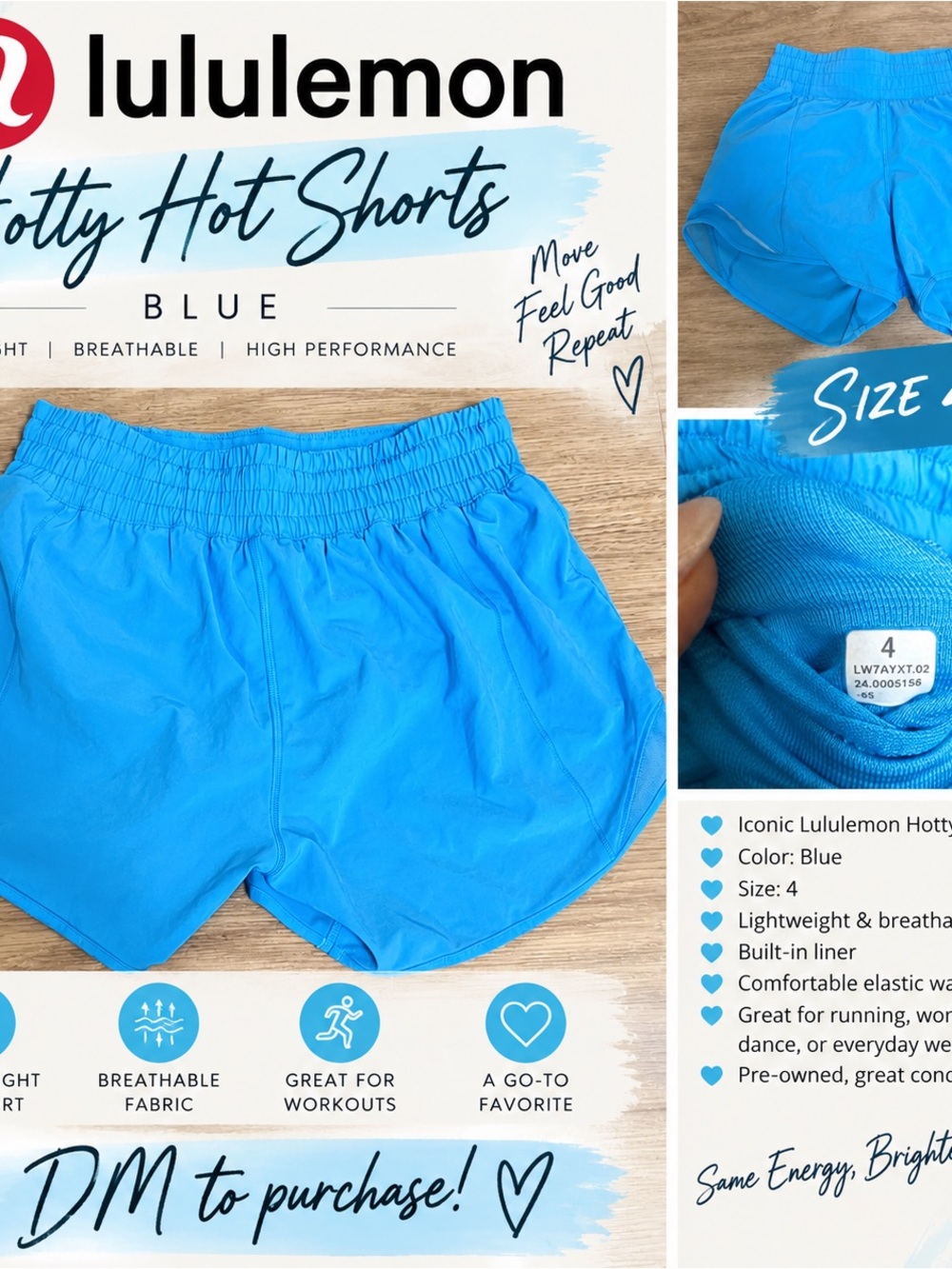 lululemon athletica Hotty Hot Shorts — Bright Blue
